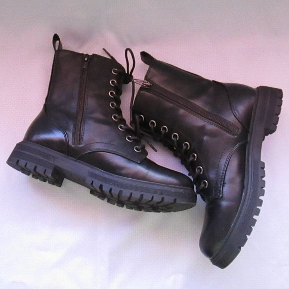 💥SO REINDEER WOMEN’S COMBAT BOOTS BLACK💥 WORN ONCE. EXCELLENT CONDITION; tag. - Picture 7 of 16